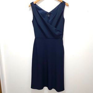 The Limited navy blue pin striped career dress 8